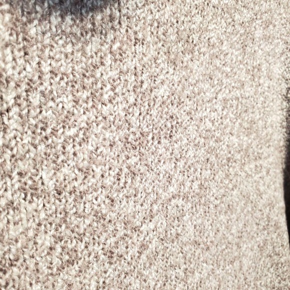 Athleta Sweater Womens Medium Beige Tan Wool Blend Cowl Neck Knit Pullover Thick - Picture 5 of 12